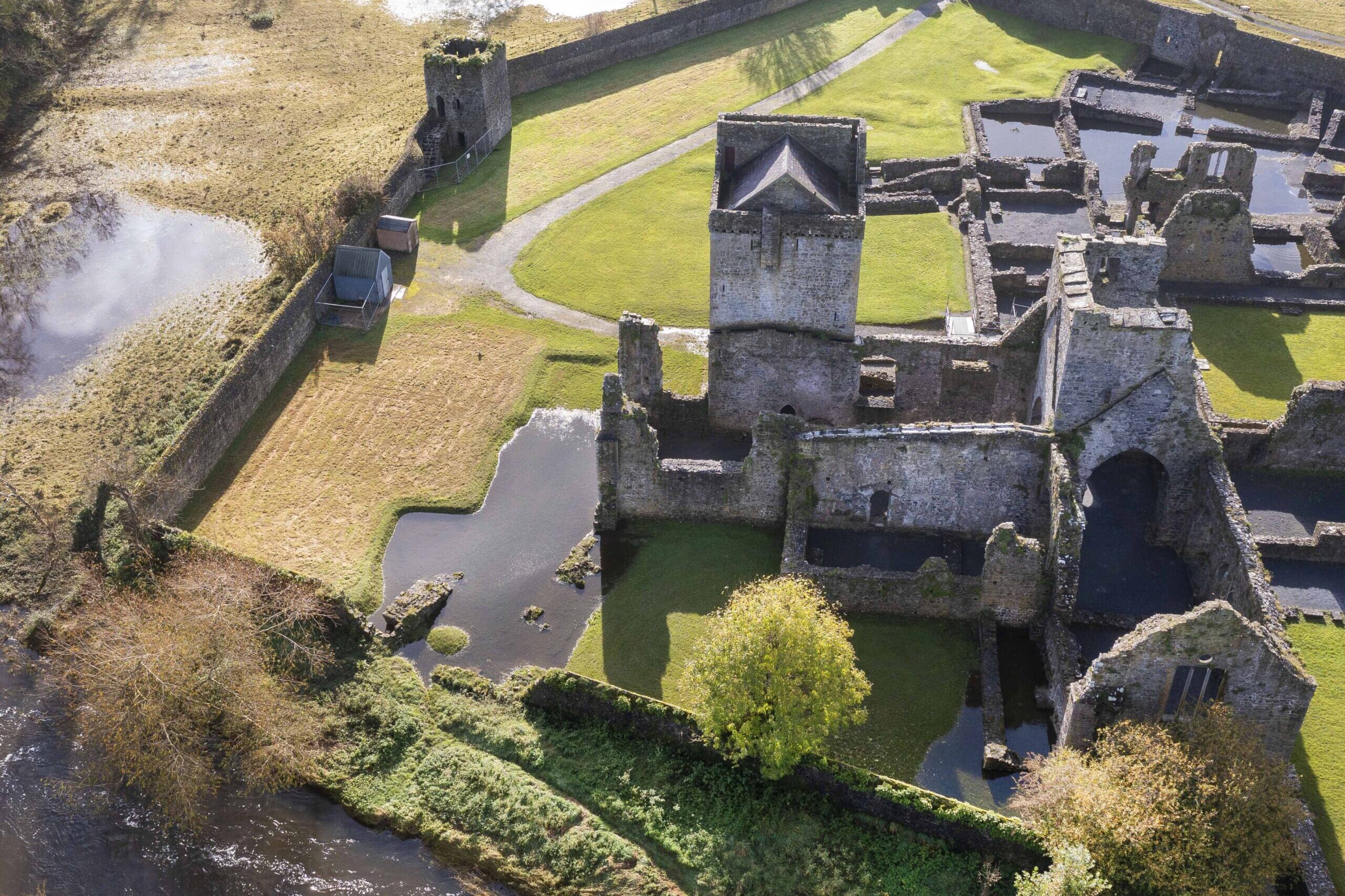Flooding at Kells Priory, County Kilkenny