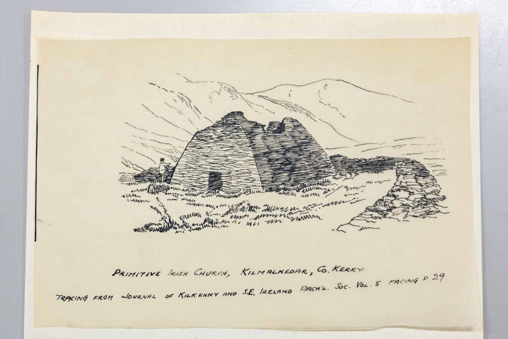 A hand drawing of Gallurus in County Kerry