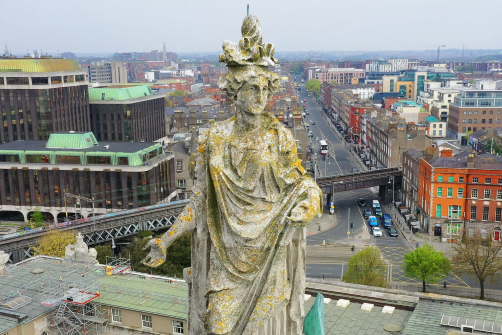 Statue of Hope resting on her Anchor, Custom House, Dublin