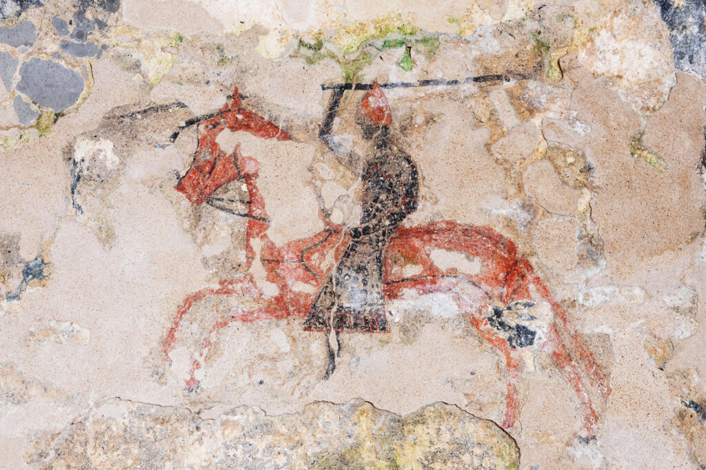 Painting at Clare Island Abbey, County Mayo