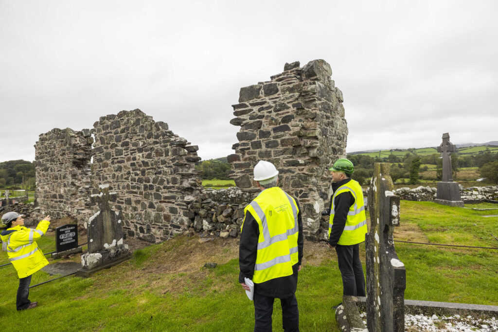 Team of people at a site meeting