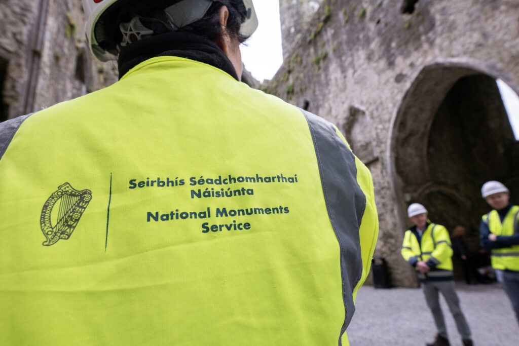 NMS Logo on the back of high vis gilet