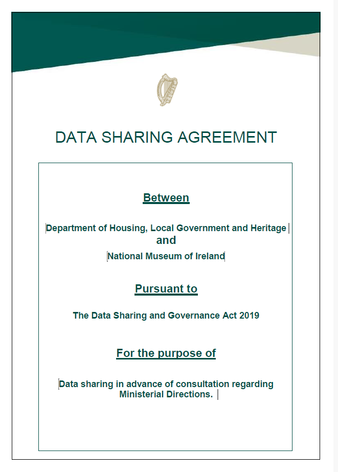 Data Sharing Agreement National Museum - Directions